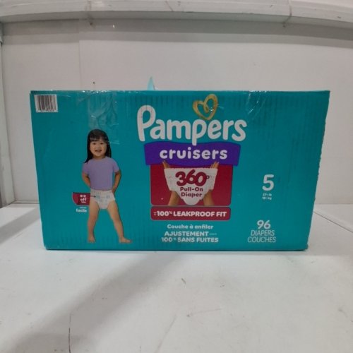 96PK PAMPERS PULL ON CRUISERS 360° 100% LEAKPROOF FIT DISPOSABLE BABY DIAPERS - SIZE 5 (27LBS+) image 3