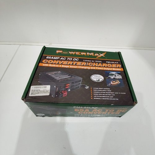 POWERMAX DECK MOUNT RV CONVERTER CHARGER LITHIUM COMPATIBLE - 65A 12V DC - BLACK (MODEL: PM3-65LK) image 5