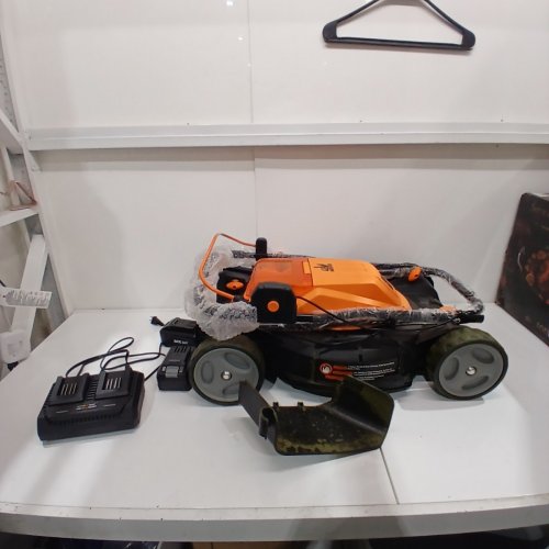 LAWNMASTER BRUSHLESS CORDLESS MOWER WITH 2X24V MAX* 4.0AH BATTERY AND DUAL BAY CHARGER - 19", 48V, 6 CUTTING POSITION - ORANGE/BLACK (MODEL: CLMF4819X) image 3