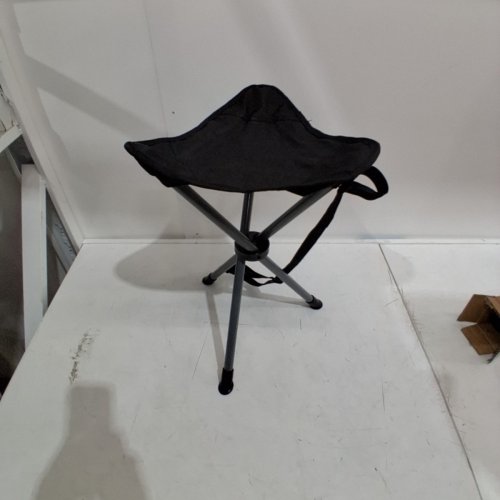 AMAZON BASICS COLLAPSIBLE CAMPING STOOL - 225LBS CAP - 15.2" X 15.2" X 19.5" - BLACK (MODEL: ‎AMZ-U300) image 2