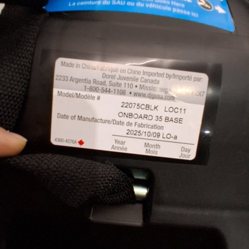 DOREL JUVENILE SAFETY 1ST EXTRA CAR SEAT BASE, FOR ONBOARD 35 / SUREFIT 35 / MAXI-COSI 35 CAR SEATS - BLACK (MODEL: 22075CBLK) image 2