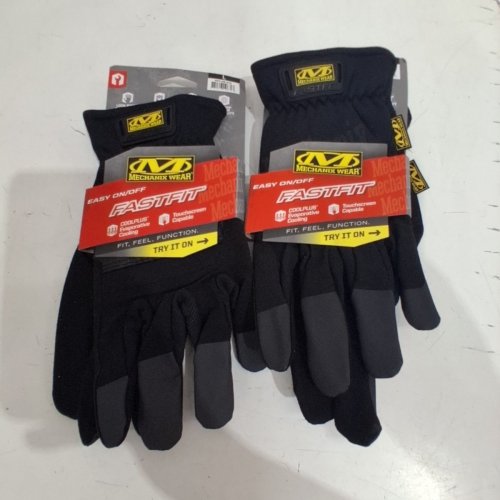2PR MECHANIX WEAR WORK GLOVES - LARGE - BLACK (MODEL: MFF-05-010) image 2