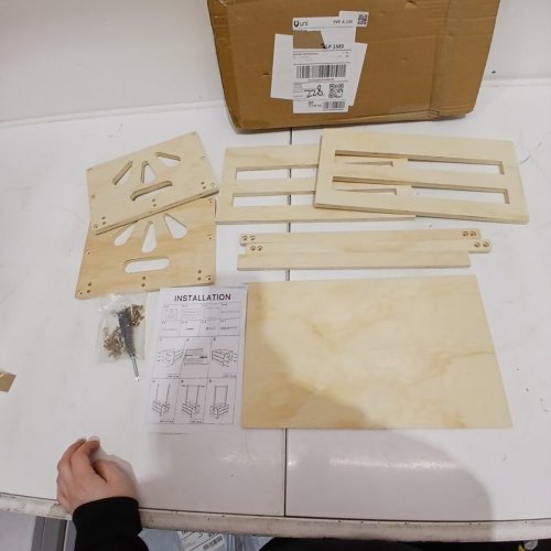 WOODEN BABY SHOWER DIY CRATE FOR GIFT BASKET- 15.55" X 9.45" - BROWN image 3