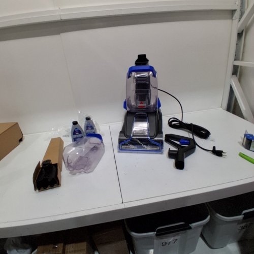 BISSELL POWERCLEAN POWERFUL & LIGHTWEIGHT TURBOBRUSH PET UPRIGHT CARPET CLEANER VACUUM - 120V - BLUE/BLACK (MODEL: 3939C) image 3