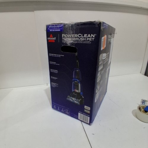 BISSELL POWERCLEAN POWERFUL & LIGHTWEIGHT TURBOBRUSH PET UPRIGHT CARPET CLEANER VACUUM - 120V - BLUE/BLACK (MODEL: 3939C) image 5