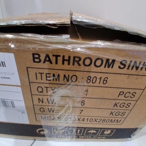 KARAMAG RECTANGULAR UNDERMOUNT BATHROOM SINK - 16" - WHITE (MODEL: 8016) image 2