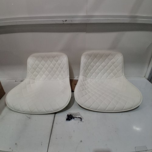 2PK YOUNIKE BAR STOOLS WITH HIGH BACK SOFT SEAT (CUSHION ONLY) - WHITE (MODEL: 1928YNK) image 2