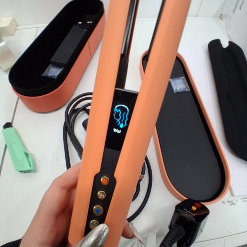 DYSON AIRSTRAIT WET TO DRY HAIR STRAIGHTENER - LIMITED EDITION APRICOT/ TOPAZ (MODEL: HT01) image 3