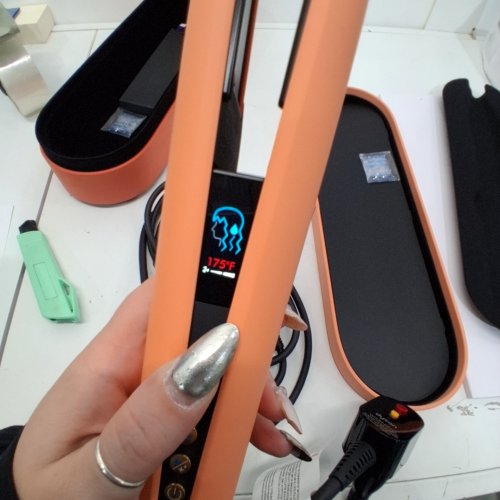 DYSON AIRSTRAIT WET TO DRY HAIR STRAIGHTENER - LIMITED EDITION APRICOT/ TOPAZ (MODEL: HT01) image 4