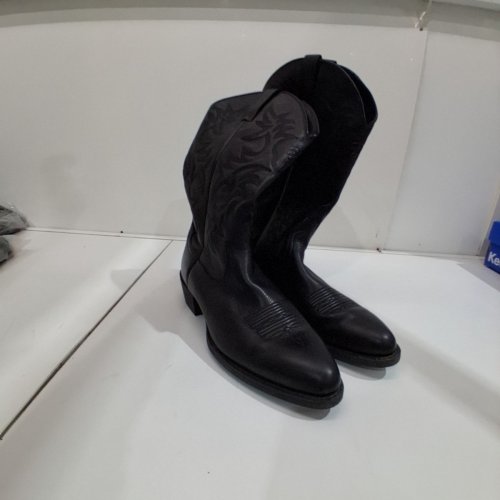 MEN'S ARIAT HERITAGE WESTERN R TOE BOOT - SIZE 14D - BLACK DEER TAN (STYLE: 10002218) image 2