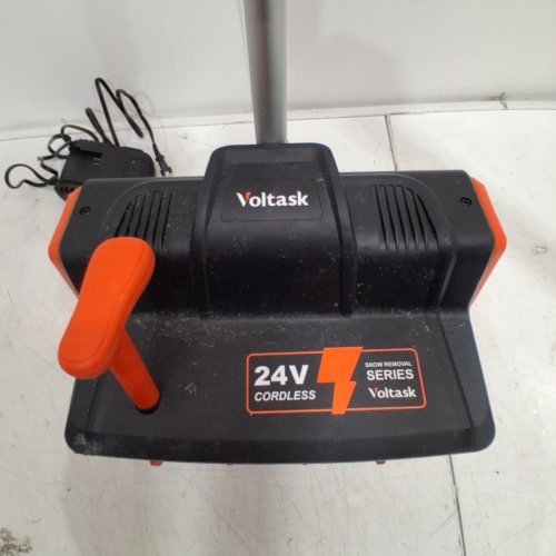 VOLTASK CORDLESS ELECTRIC SNOW SHOVEL WITH BATTERY & CHARGER - 16" - 48V - BLACK/ORANGE (MODEL: SS-40A) image 5