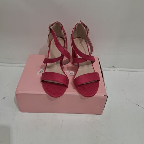 ANKLE STRAP HEEL SANDALS - 7 - PINK image 2