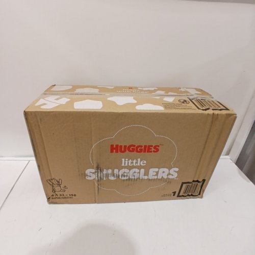 198PK HUGGIES LITTLE SNUGGLERS LUXURY SOFTNESS DISPOSABLE BABY DIAPERS - SIZE 1 image 3