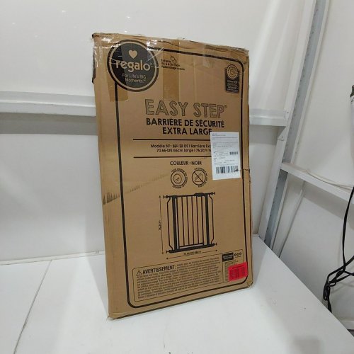 REGALO EASY STEP EXTRA WIDE SAFETY GATE - 29 - 49" X 30" - BLACK (MODEL: 1164 EB DS) image 3