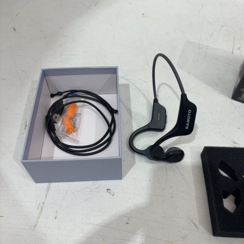 SANOTO BONE CONDUCTION WIRELESS OPEN EAR HEADPHONES IPX7 WATERPROOF - BLACK - (MODEL: ‎DG08) image 3
