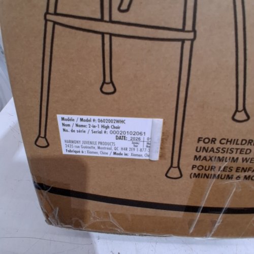 HARMONY HIGH CHAIR - WHITE (MODEL : 50959060) image 2