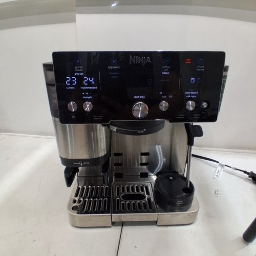 NINJA LUXE CAFE ESSENTIAL SERIES 3-IN-1 COFFEE GRINDER, MILK FROTHER, AND DRIP COFFEE ESPRESSO MACHINE - SILVER/BLACK - (MODEL: ES501C) image 2