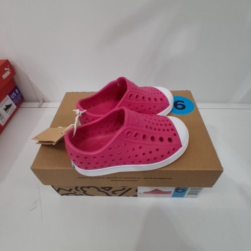 KIDS NATIVE SHOES JEFFERSON JUNIOR WATER SHOES - 6 - HOLLYWOOD PINK/WHITE - (STYLE:1903725) image 2