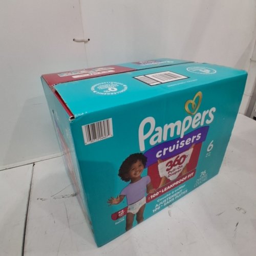 76PK PAMPERS CRUISERS 100% LEAKPROOF 360° GAP-FREE FIT DIAPERS - SIZE 6 image 2