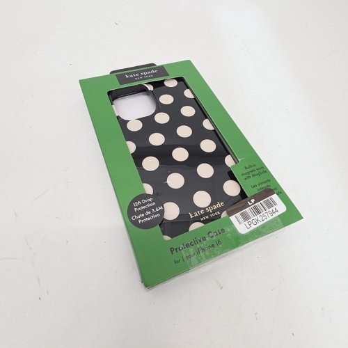 KATE SPADE PROTECTIVE PHONE CASE WITH MAGSAFE FOR IPHONE 16 - BLACK/WHITE POLKA DOTTED image 6