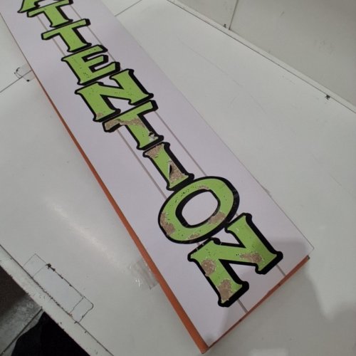 4PK REVERSIBLE FRENCH/ENGLISH DECORATIVE WOODEN HALLOWEEN PORCH SIGNS - 9.5" X 48" - ASSORTED STYLES image 4