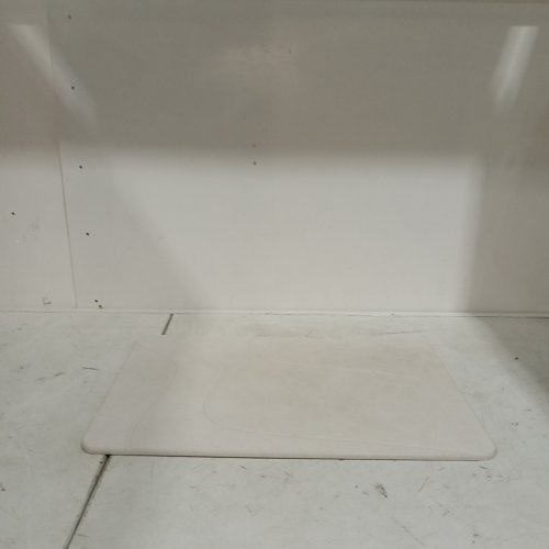 RECTANGULAR STONE BATHROOM / SHOWER MAT - 23.5" X 15" - WHITE image 2
