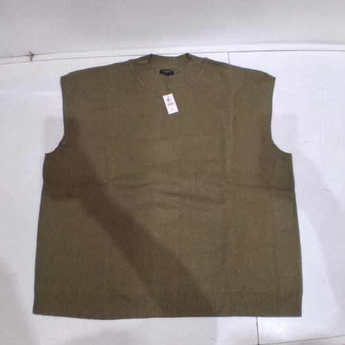 WOMEN'S TALBOTS SLEEVELESS SWEATER VEST - 2X - OLIVE GREEN image 2