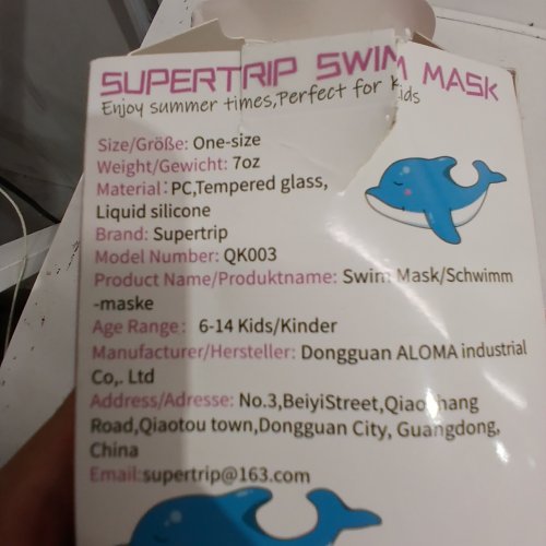 GIRLS SUPERTRIP TEMPERED GLASS SWIM GOGGLES WITH NOSE COVER - FOR AGES 6 TO 14 - PURPLE/PINK (MODEL: QK003) image 2