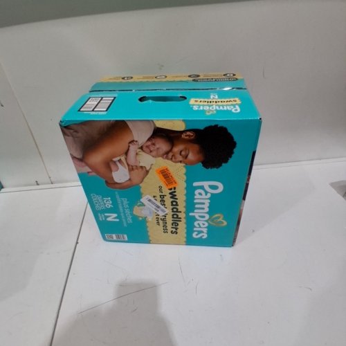 136PK PAMPERS SWADDLERS DISPOSABLE BABY DIAPERS - NEWBORN SIZE image 2
