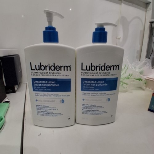 2PK LUBRIDERM + PRO-CERAMIDE UNSCENTED LOTION FOR ALL SKIN TYPES - 710ML/EACH image 2