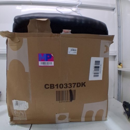 COSTWAY BIG AND TALL LEATHER OFFICE CHAIR, 26" X 22" X 45" - 48" - BLACK (MODEL: CB10337DK) image 2