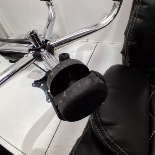COSTWAY BIG AND TALL LEATHER OFFICE CHAIR, 26" X 22" X 45" - 48" - BLACK (MODEL: CB10337DK) image 5