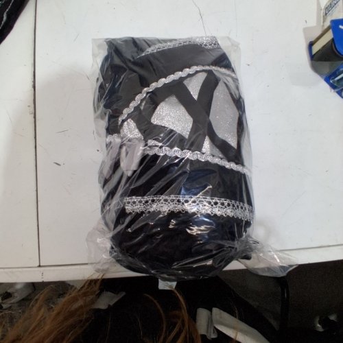 GIRL'S GOTHIC ENCHANTRESS COSTUME DRESS - LARGE - BLACK/SILVER (ITEM: 14777M) image 3