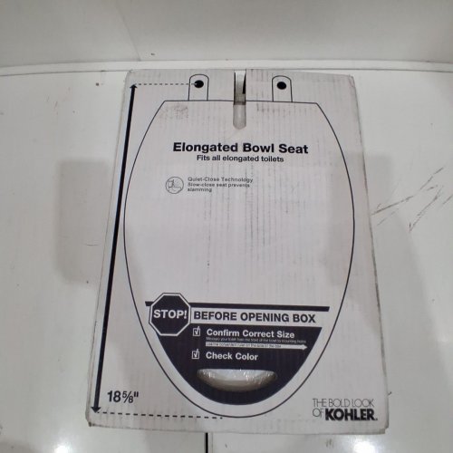 KOHLER QUITE-CLOSE ELONGATED TOILET SEAT - WHITE (MODEL: 20110-0) image 3