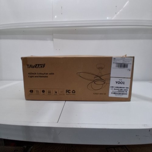 TAVZAKE CEILING FAN WITH LIGHT AND REMOTE - 3000 K WARM TO 6500 K DAYLIGHT 42" - WHITE (MODEL: TCF007-MW-US) image 5