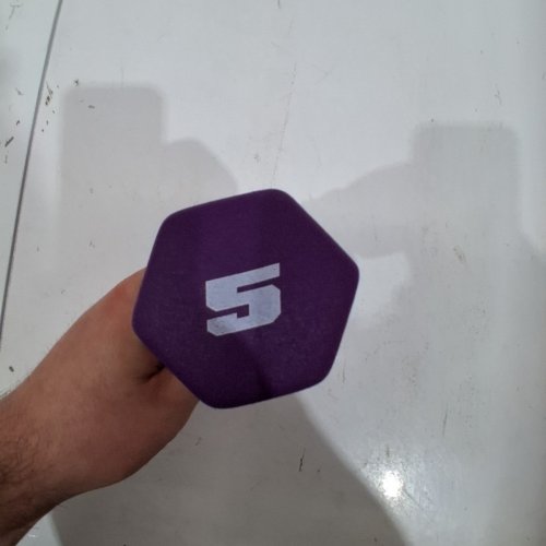 VINYL DUMBELL - 5 LBS - PURPLE image 4
