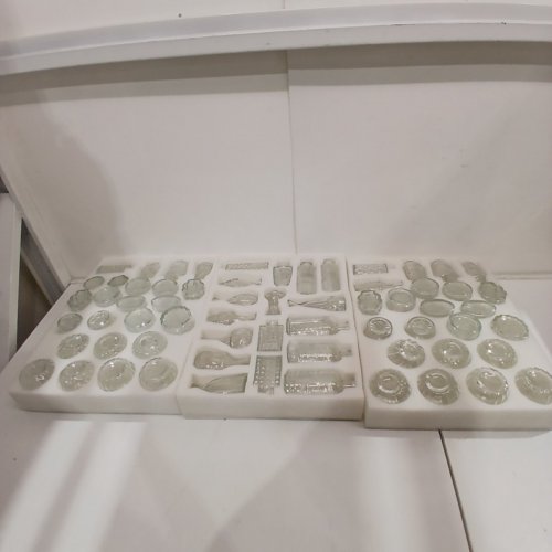 64PK MINIATURE GLASS BUD VASE SET - ASSORTED STYLES - CLEAR image 3