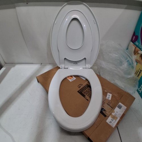 BEMIS LITTLE2BIG SLOW-CLOSE TOILET SEAT WITH BUILT-IN POTTY-TRAINING SEAT - 18.5" ELONGATED - WHITE (MODEL: 1881SLOW 000) image 2