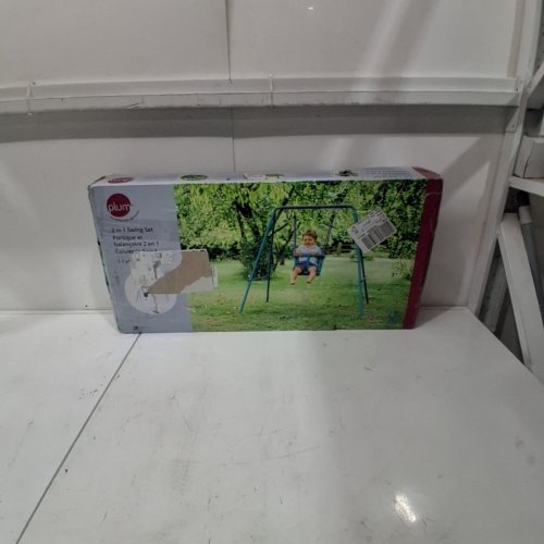 PLUM OUTDOOR SWING SET - 4.92FT X 3.61FT X 4.2FT - TEAL / PURPLE image 5