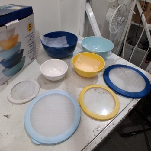 4PC PANDEX MELAMINE BRPA-FREE MIXING BOWL SET WITH LIDS - ASSORTED COLORS (MODEL: 1901780) image 3