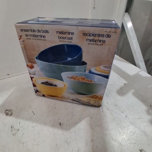 4PC PANDEX MELAMINE BRPA-FREE MIXING BOWL SET WITH LIDS - ASSORTED COLORS (MODEL: 1901780) image 4