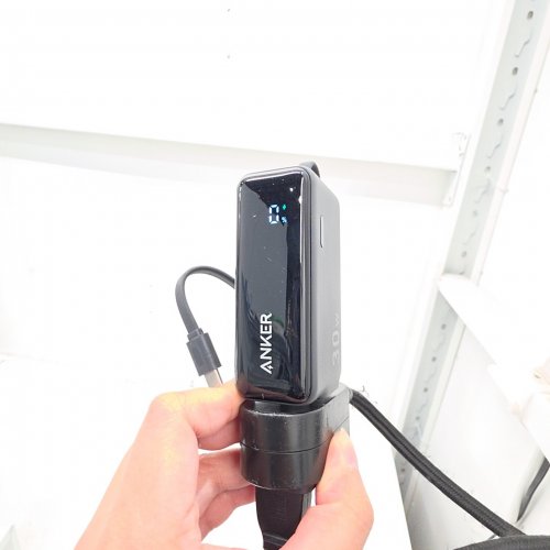 ANKER 3-IN-1 POWER BANK WITH BUILT IN USB-C CABLE - 5000MAH - 30W - BLACK (MODEL: A1636H11-1) image 2