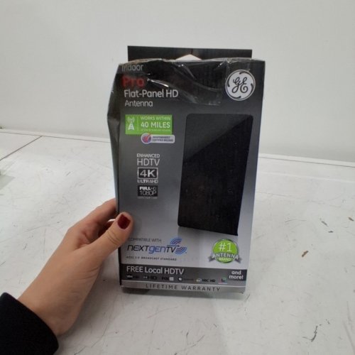 GE PRO FLAT PANEL HD ANTENNA - 4K/8K - 1080P - BLACK (MODEL: 48283) image 4
