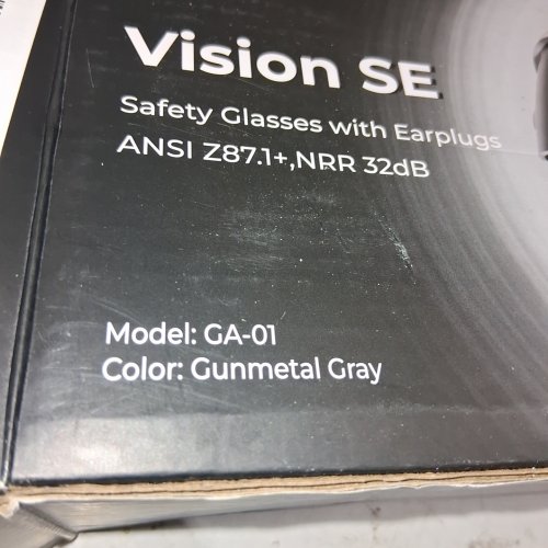 ONNAIS VISION SE UV PROTECTION SAFETY GLASSES WITH NRR 32DB EAR PROTECTION - GUNMETAL GRAY (MODEL: GA-01) image 2