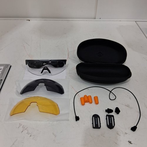 ONNAIS VISION SE UV PROTECTION SAFETY GLASSES WITH NRR 32DB EAR PROTECTION - GUNMETAL GRAY (MODEL: GA-01) image 3