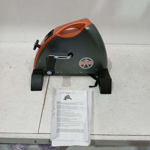 MARCY UNDER DESK MINI LEG AND ARM EXERCISE PEDAL CYCLE - 17" X 13.8" X 13.5" - GREY/ORANGE (MODEL: NS-909) image 3