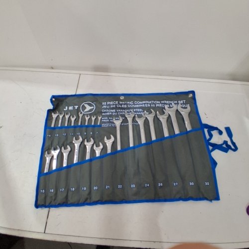 22PC JET METRIC RAISED PANEL COMBINATION WRENCH SET (MODEL: CWS-22M / 700177) image 2