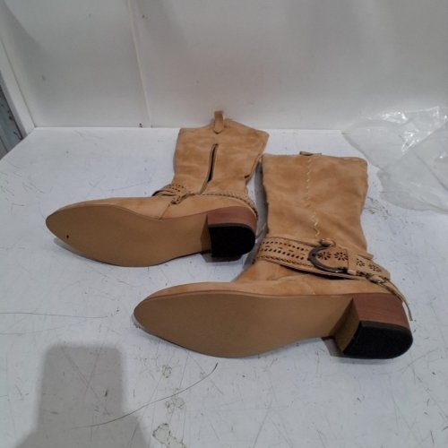 WOMEN'S HIGH RISE WESTERN BOOTS - SIZE 11 - TAN/BROWN image 4
