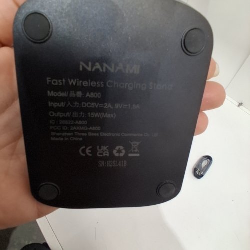 NANAMI FAST WIRELESS CHARGER - 15W - BLACK (MODEL:A800) image 3