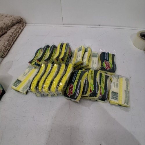 20PK SCOTCH-BRITE HEAVY DUTY SCRUB SPONGES - YELLOW / GREEN (MODEL:1967168) image 3
